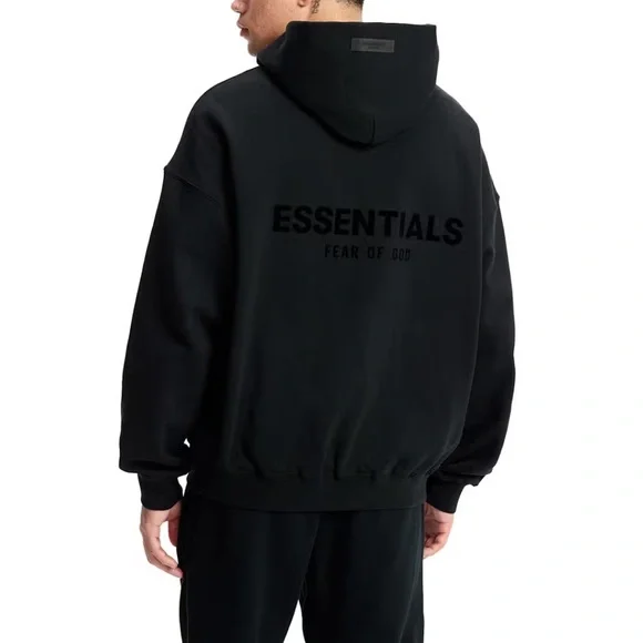 NWT Essentials Black Stretch Limo Sweatshirt - Picture 2 of 8